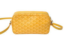 Load image into Gallery viewer, GOYARD ゴヤール カップヴェール ショルダーバッグ イエロー ヘリンボーン柄 ロゴ 斜めがけ カバン 美品 中古 63005