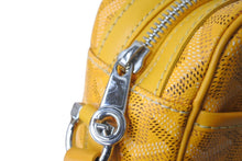 Load image into Gallery viewer, GOYARD ゴヤール カップヴェール ショルダーバッグ イエロー ヘリンボーン柄 ロゴ 斜めがけ カバン 美品 中古 63005