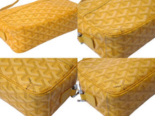 Load image into Gallery viewer, GOYARD ゴヤール カップヴェール ショルダーバッグ イエロー ヘリンボーン柄 ロゴ 斜めがけ カバン 美品 中古 63005