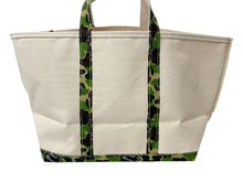 画像をギャラリービューアに読み込む, 未使用品 SAINT MICHAEL BAPE ベイプ トートバッグ L SM-YS8-0000-C34 24SS ベージュ グリーン コットン 中古 63010 