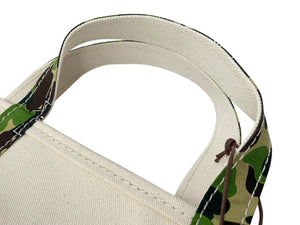 未使用品 SAINT MICHAEL BAPE ベイプ トートバッグ L SM-YS8-0000-C34 24SS ベージュ グリーン コットン 中古 63010 