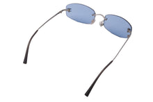 Load image into Gallery viewer, CHANEL シャネル サングラス リムレス ココマーク 54▫︎19 130 4002 c.103/72 ブルー シルバー金具 美品 中古 63017