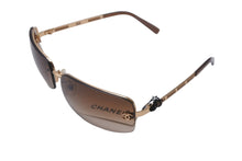 Load image into Gallery viewer, 極美品 CHANEL シャネル サングラス リムレス ココマーク 65▫︎15 120 4113 c.292/13 ブラウン ゴールド金具 中古 63020