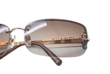 Load image into Gallery viewer, 極美品 CHANEL シャネル サングラス リムレス ココマーク 65▫︎15 120 4113 c.292/13 ブラウン ゴールド金具 中古 63020