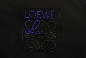 LOEWE ロエベ 半袖Ｔシャツ ポケットTシャツ 1727170 アナグラム 黒 コットン サイズ XL 美品 中古 63045