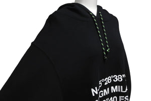 MSGM エムエスジーエム パーカー ブラック ホワイト サイズ L 3140MM182J コットン 美品 中古 63049