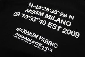 MSGM エムエスジーエム パーカー ブラック ホワイト サイズ L 3140MM182J コットン 美品 中古 63049