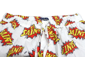 SAINT MICHAEL セントマイケル 22AW パジャマパンツ パウロゴ総柄 パジャマパンツ ホワイト SM-A22-0000-028 美品 中古 63061 