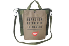 Load image into Gallery viewer, 極美品 HUMAN MADE ヒューマンメード HELMET BAG 2WAY ショルダー トートバッグ 22AW カーキ ブラウン 中古 63069