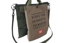 Load image into Gallery viewer, 極美品 HUMAN MADE ヒューマンメード HELMET BAG 2WAY ショルダー トートバッグ 22AW カーキ ブラウン 中古 63069