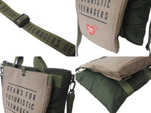 Load image into Gallery viewer, 極美品 HUMAN MADE ヒューマンメード HELMET BAG 2WAY ショルダー トートバッグ 22AW カーキ ブラウン 中古 63069