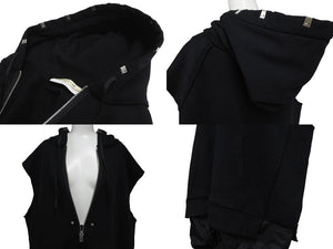 極美品 1017 ALYX 9SM 1017 アリクス 9SM ノースリーブ パーカー AAMSH0203 23SS ブラック サイズXL シルバー金具 中古 63077
