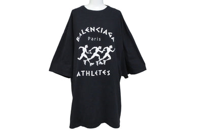 BALENCIAGA バレンシアガ BLCG Athletes Print Tee 21SS 半袖Tシャツ サイズS ブラック コットン 641614 美品 中古 63080