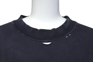 極美品 BALENCIAGA バレンシアガ TAPE TYPEＴシャツ サイズXL 739784TOVA91055 ブラック コットン プリント ロゴ 中古 63082