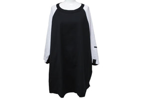 極美品 N.HOOLYWOOD エヌハリウッド 長袖Ｔシャツ 七部丈 サイズ42 ラグラン ブラック ホワイト 2232-CS50-036 中古 63090