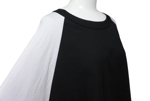 極美品 N.HOOLYWOOD エヌハリウッド 長袖Ｔシャツ 七部丈 サイズ42 ラグラン ブラック ホワイト 2232-CS50-036 中古 63090