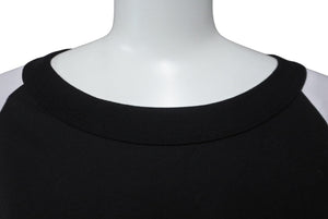 極美品 N.HOOLYWOOD エヌハリウッド 長袖Ｔシャツ 七部丈 サイズ42 ラグラン ブラック ホワイト 2232-CS50-036 中古 63090