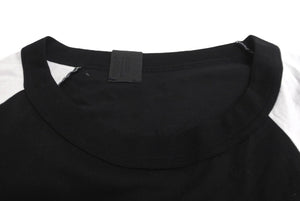 極美品 N.HOOLYWOOD エヌハリウッド 長袖Ｔシャツ 七部丈 サイズ42 ラグラン ブラック ホワイト 2232-CS50-036 中古 63090