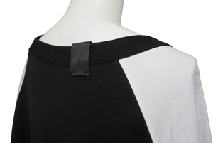 極美品 N.HOOLYWOOD エヌハリウッド 長袖Ｔシャツ 七部丈 サイズ42 ラグラン ブラック ホワイト 2232-CS50-036 中古 63090