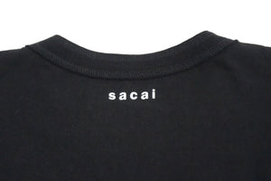 Sacai Madsaki サカイ マッドサキ 半袖Ｔシャツ 23-0527S トップス カットソー コットン ブラック 美品 中古 63091 