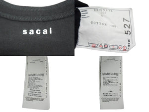 Sacai Madsaki サカイ マッドサキ 半袖Ｔシャツ 23-0527S トップス カットソー コットン ブラック 美品 中古 63091 
