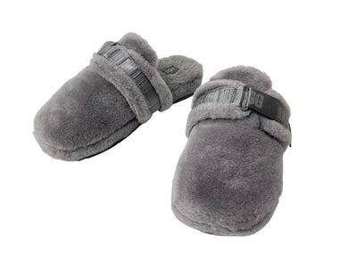 UGG アグ サンダル ヴァンプストラップ メンズ グレー ロゴ F19821A JP靴サイズ30 ポリエステル 靴 ルームスリッパ 室内 室外 中古 63093