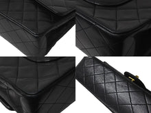 Load image into Gallery viewer, 極美品 CHANEL シャネル チェーンショルダーバッグ Wフラップ マトラッセ25 ラムスキン 1番台 ブラック ゴールド金具 中古 63106