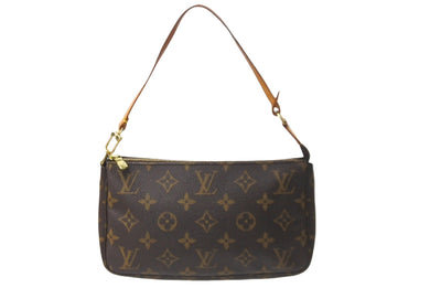 LOUIS VUITTON ルイヴィトン モノグラム アクセサリーポーチ ポシェットアクセソワール M51980 ブラウン 美品 中古 63108