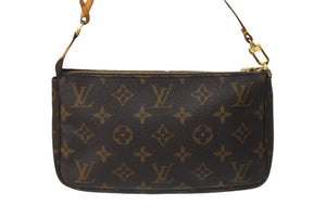 LOUIS VUITTON ルイヴィトン モノグラム アクセサリーポーチ ポシェットアクセソワール M51980 ブラウン 美品 中古 63108