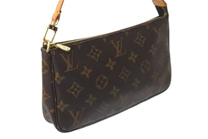 LOUIS VUITTON ルイヴィトン モノグラム アクセサリーポーチ ポシェットアクセソワール M51980 ブラウン 美品 中古 63108