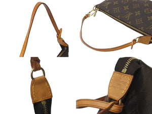 LOUIS VUITTON ルイヴィトン モノグラム アクセサリーポーチ ポシェットアクセソワール M51980 ブラウン 美品 中古 63108