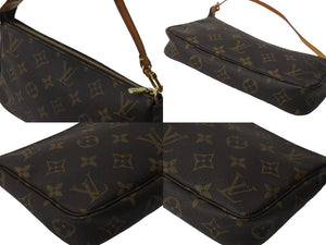 LOUIS VUITTON ルイヴィトン モノグラム アクセサリーポーチ ポシェットアクセソワール M51980 ブラウン 美品 中古 63108