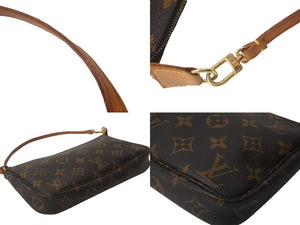 LOUIS VUITTON ルイヴィトン モノグラム アクセサリーポーチ ポシェットアクセソワール M51980 ブラウン 美品 中古 63110