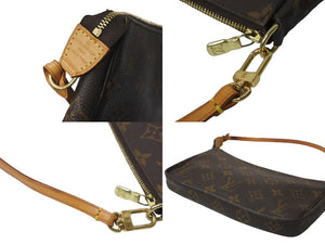LOUIS VUITTON ルイヴィトン モノグラム アクセサリーポーチ ポシェットアクセソワール M51980 ブラウン 美品 中古 63111
