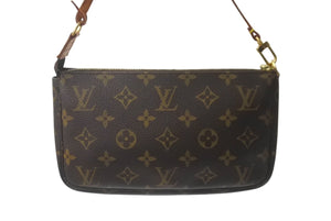 LOUIS VUITTON ルイヴィトン モノグラム アクセサリーポーチ ポシェットアクセソワール M51980 ブラウン 美品 中古 63113