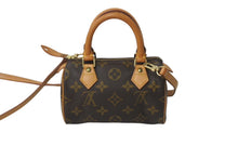 Load image into Gallery viewer, 極美品 LOUIS VUITTON ルイヴィトン ミニ・スピーディ スト付き ハンドバッグ M41534 モノグラム ブラウン ゴールド金具 中古 63117