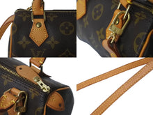 Load image into Gallery viewer, 極美品 LOUIS VUITTON ルイヴィトン ミニ・スピーディ スト付き ハンドバッグ M41534 モノグラム ブラウン ゴールド金具 中古 63117