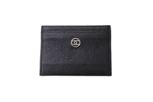 Load image into Gallery viewer, CHANEL シャネル カードケース 11番台 ココマーク ブラック レザー A20906 シルバー金具 良品 中古 63130