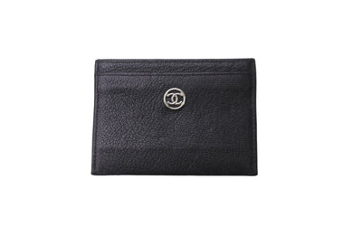 CHANEL シャネル カードケース 11番台 ココマーク ブラック レザー A20906 シルバー金具 良品 中古 63130