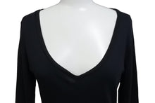 Load image into Gallery viewer, CHROME HEARTS クロムハーツ アームクロス デザイン Vネック 長袖Ｔシャツ ブラック ロゴ サイズS 美品 中古 63133