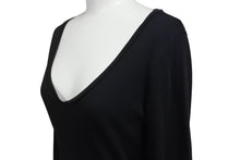 Load image into Gallery viewer, CHROME HEARTS クロムハーツ アームクロス デザイン Vネック 長袖Ｔシャツ ブラック ロゴ サイズS 美品 中古 63133