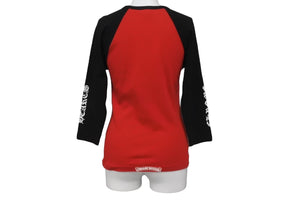 極美品 CHROME HEARTS クロムハーツ ヴァインダガー プリント ラグラン カットソー レッド ブラック ONE SIZE 中古 63135