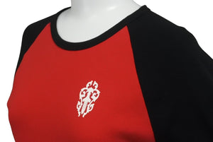 極美品 CHROME HEARTS クロムハーツ ヴァインダガー プリント ラグラン カットソー レッド ブラック ONE SIZE 中古 63135