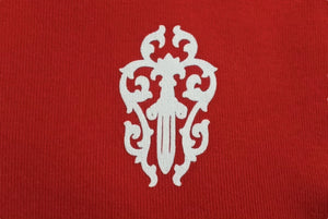 極美品 CHROME HEARTS クロムハーツ ヴァインダガー プリント ラグラン カットソー レッド ブラック ONE SIZE 中古 63135
