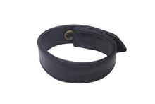 Load image into Gallery viewer, CHROME HEARTS クロムハーツ ブレスレット クロス 3BTN/2SNP 3ボタン2スナップ ブラック レザー シルバー925 美品 中古 63140