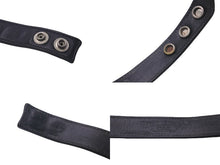 Load image into Gallery viewer, CHROME HEARTS クロムハーツ ブレスレット クロス 3BTN/2SNP 3ボタン2スナップ ブラック レザー シルバー925 美品 中古 63140