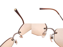 Load image into Gallery viewer, 極美品 CHANEL シャネル リムレスサングラス 4002 c.116/75 ココマーク ブラウン サイズ57▫︎19 130 中古 63142