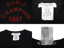 Load image into Gallery viewer, Christian Dior クリスチャンディオール ガリアーノ期 ロゴプリント タンクトップ ブラック ボルドー サイズ40 2A12155300 美品 中古 63147