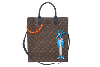 未使用 LOUIS VUITTON ルイヴィトン フレンズサックプラ トートバッグ M45667 モノグラムマカサー 中古 63150