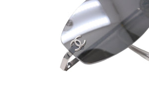 CHANEL シャネル サングラス サイズ54◻︎19 130 ココマーク 4002 c.124/22 シルバー リムレス 美品 中古 63151